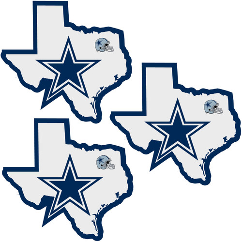 Dallas Cowboys Home State Decal, 3pk