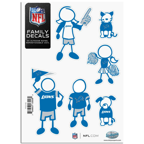 Detroit Lions Family Decal Set Small