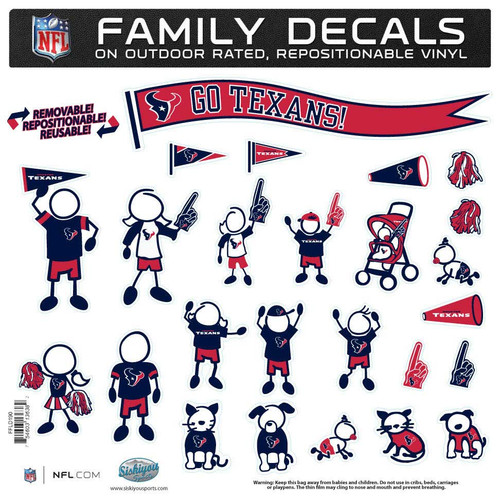 Houston Texans Family Decal Set Large