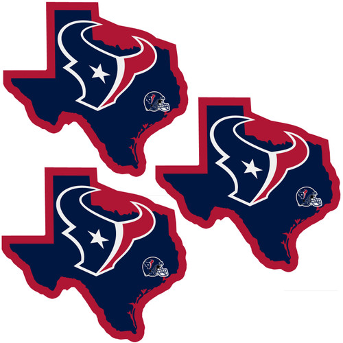 Houston Texans Home State Decal, 3pk