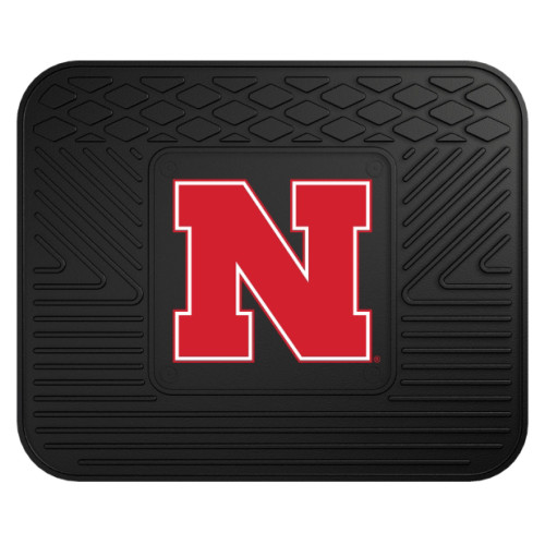 University of Nebraska - Nebraska Cornhuskers Utility Mat N Primary Logo Black
