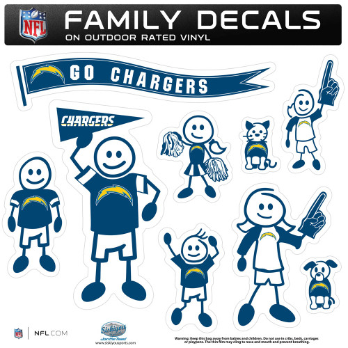 Los Angeles Chargers Family Decal Set Large
