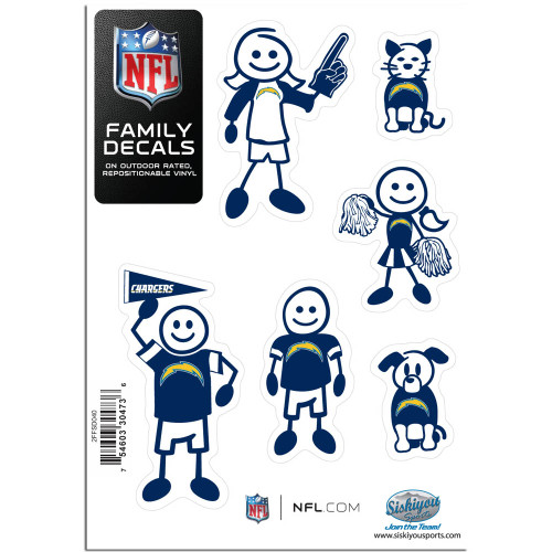 Los Angeles Chargers Family Decal Set Small