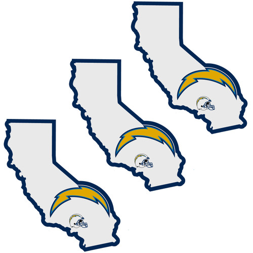 Los Angeles Chargers Home State Decal, 3pk