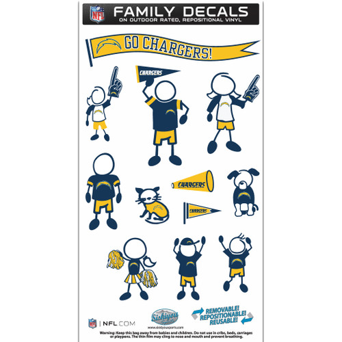 Los Angeles Chargers Family Decal Set Medium