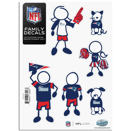 New England Patriots Family Decal Set Small
