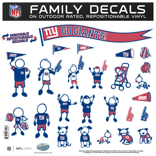 New York Giants Family Decal Set Large