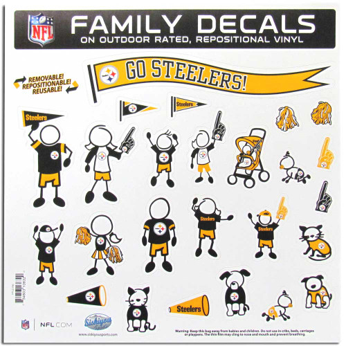 Pittsburgh Steelers Family Decal Set Large