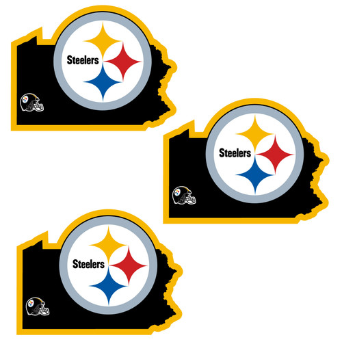 Pittsburgh Steelers Home State Decal, 3pk