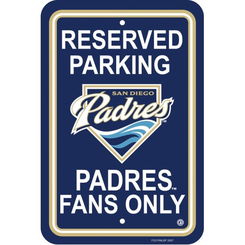 San Diego Padres 12 in. x 18 in. Plastic Reserved Parking Sign