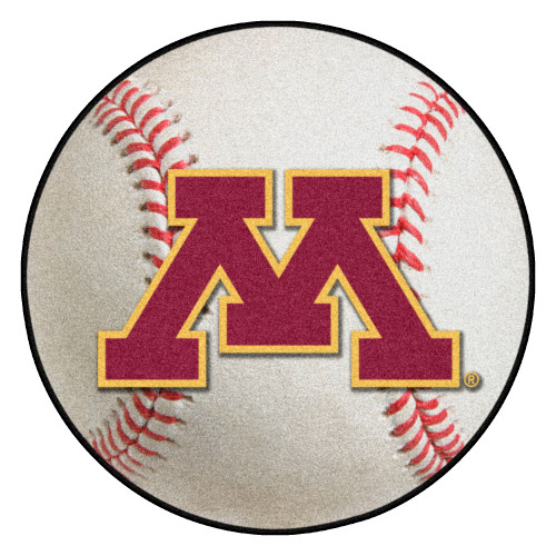 University of Minnesota - Minnesota Golden Gophers Baseball Mat Block M Primary Logo White