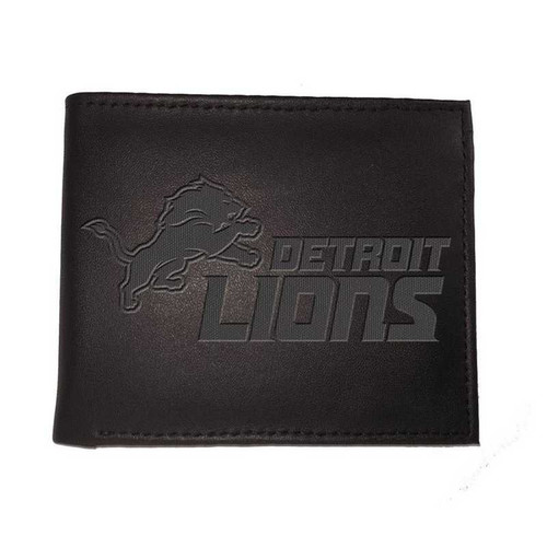 Detroit Lions Leather Blackout Bi-fold Wallet