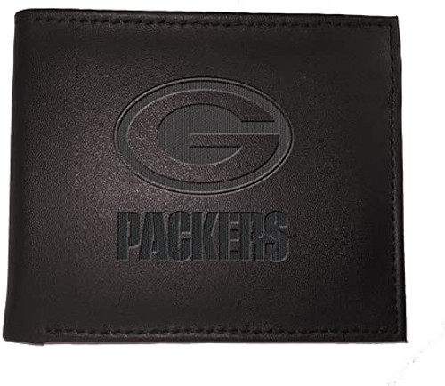 Green Bay Packers Leather Blackout Bi-fold Wallet