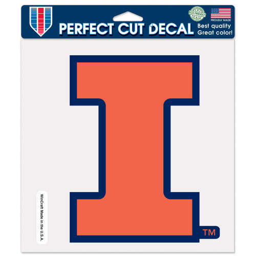 Illinois Fighting Illini Decal 8x8 Die Cut Color