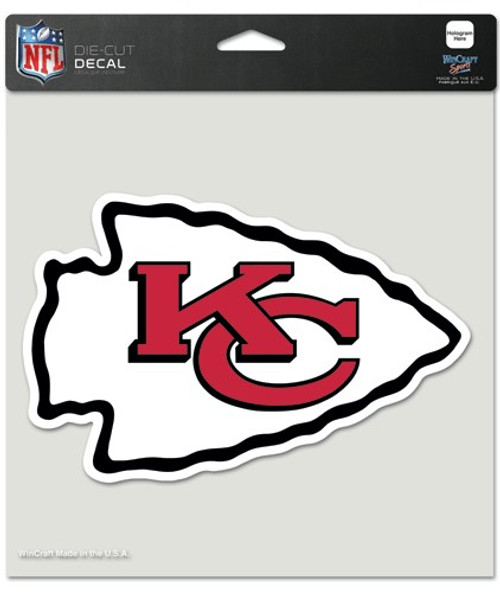 Kansas City Chiefs Decal 12x12 Die Cut Color