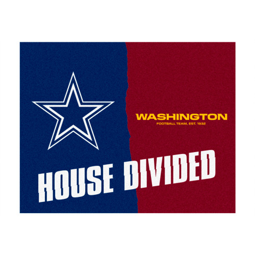 NFL House Divided - Cowboys / Football Team House Divided Mat House Divided Multi