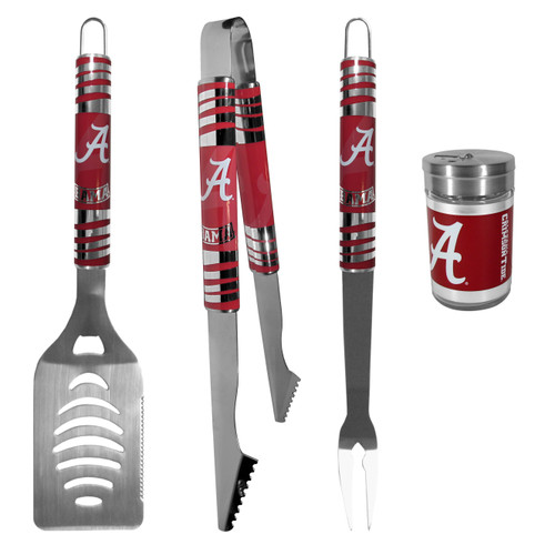 Alabama Crimson Tide 3 pc Tailgater BBQ Set and Season Shaker