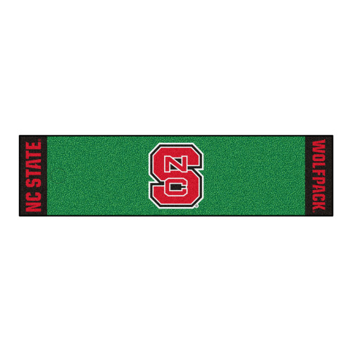 North Carolina State University - NC State Wolfpack Putting Green Mat "NCS" Primary Logo Green