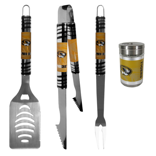 Missouri Tigers 3 pc Tailgater BBQ Set and Season Shaker