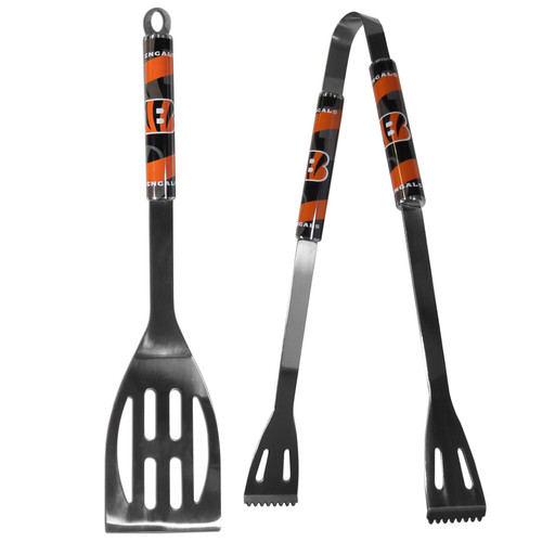 Cincinnati Bengals 2 pc Steel BBQ Tool Set