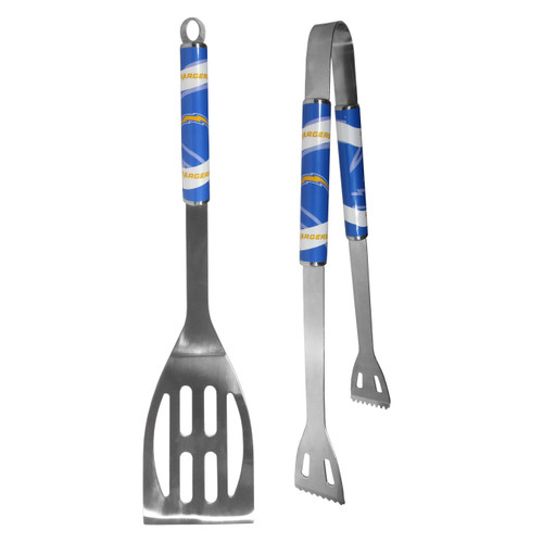 Los Angeles Chargers 2 pc Steel BBQ Tool Set