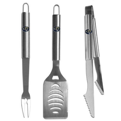 Los Angeles Rams 3 pc Stainless Steel BBQ Set