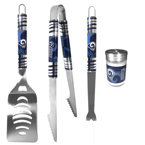 Los Angeles Rams 3 pc Tailgater BBQ Set and Season Shaker