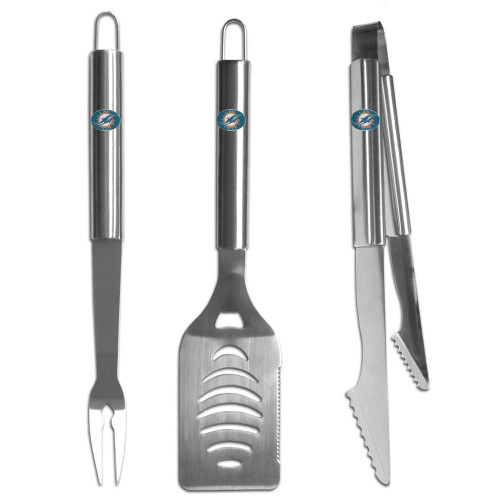 Miami Dolphins 3 pc Stainless Steel BBQ Set