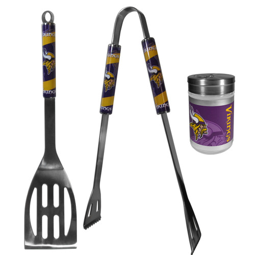 Minnesota Vikings 2pc BBQ Set with Season Shaker