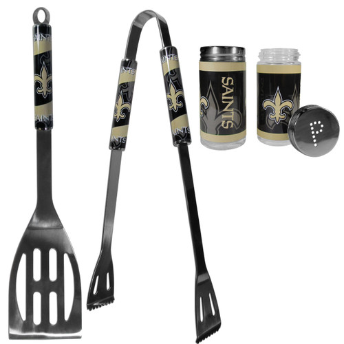 New Orleans Saints 2pc BBQ Set with Tailgate Salt & Pepper Shakers