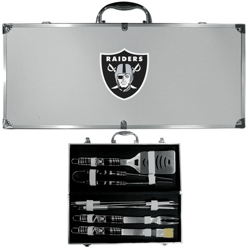 Las Vegas Raiders 8 pc Tailgater BBQ Set