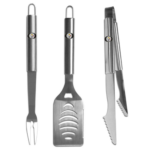 Pittsburgh Steelers 3 pc Stainless Steel BBQ Set