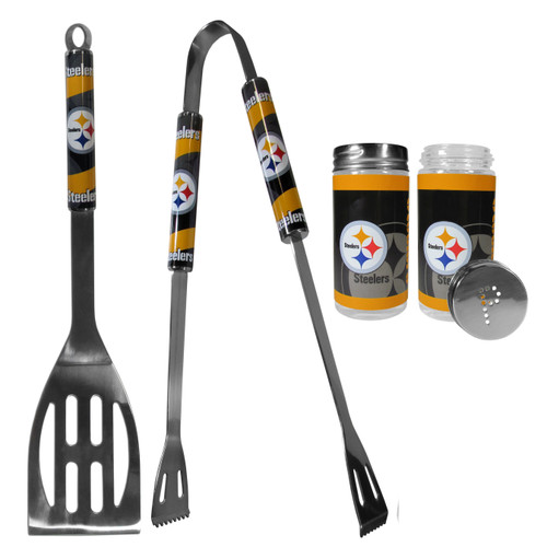 Pittsburgh Steelers 2pc BBQ Set with Tailgate Salt & Pepper Shakers