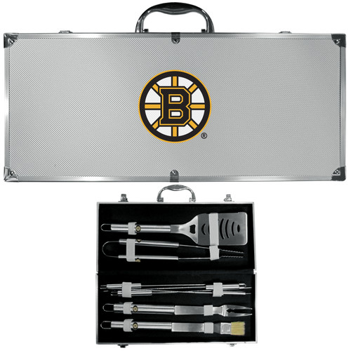 Boston Bruins® 8 pc Stainless Steel BBQ Set w/Metal Case