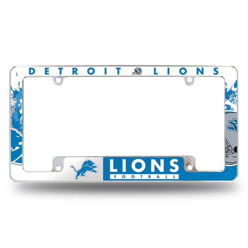 Detroit Lions All Over Chrome Frame