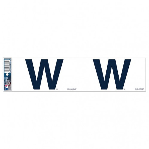 Chicago Cubs Decal 3x12 Bumper Strip Style W Design