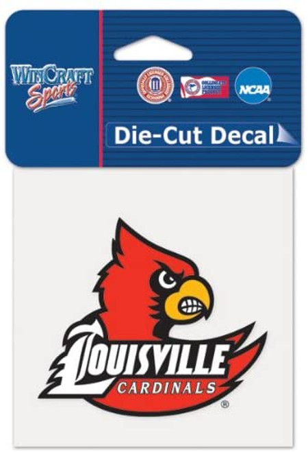 Louisville Cardinals Decal 4x4 Perfect Cut Color