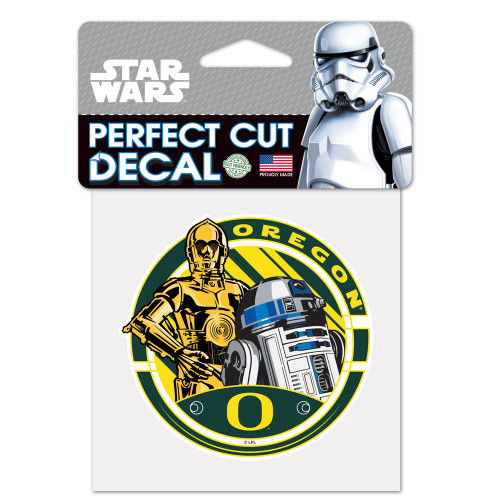 Oregon Ducks Decal 4x4 Perfect Cut Color Star Wars R2D2