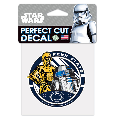 Penn State Nittany Lions Decal 4x4 Perfect Cut Color Star Wars R2D2