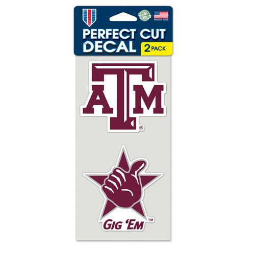 Texas A&M Aggies Set of 2 Die Cut Decals