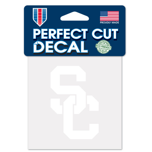 USC Trojans Decal 4x4 Perfect Cut White