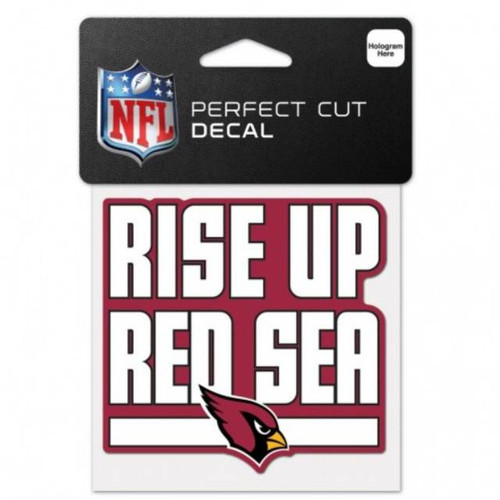 Arizona Cardinals Decal 4x4 Perfect Cut Color Slogan