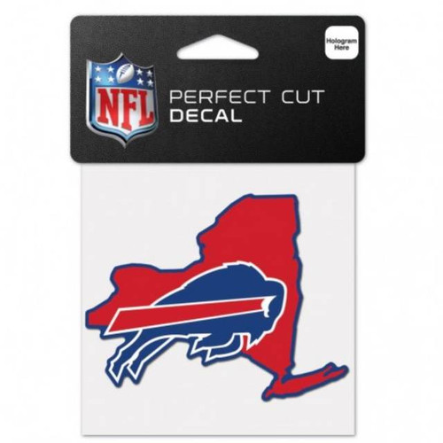 Buffalo Bills Decal 4x4 Perfect Cut Color State Shape