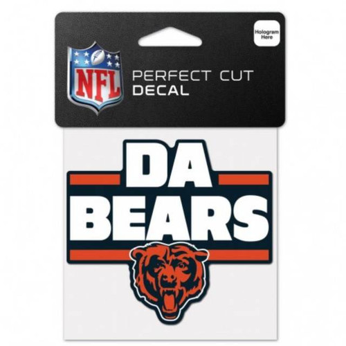 Chicago Bears Decal 4x4 Perfect Cut Color Slogan