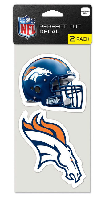 Denver Broncos Set of 2 Die Cut Decals