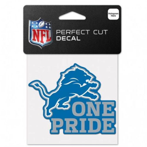 Detroit Lions Decal 4x4 Perfect Cut Color Slogan