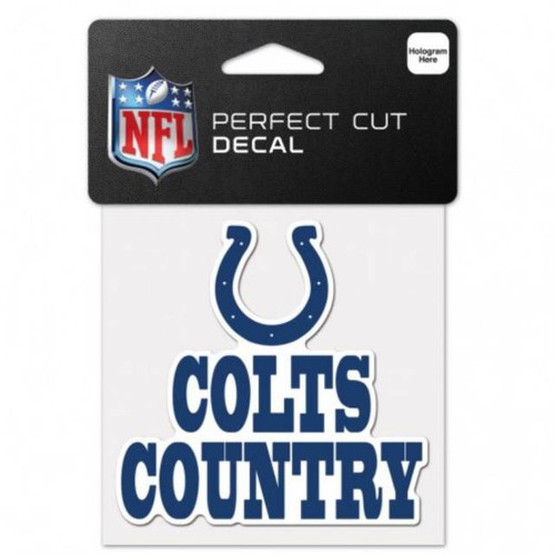 Indianapolis Colts Decal 4x4 Perfect Cut Color Slogan