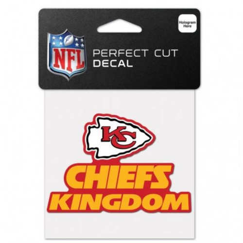 Kansas City Chiefs Decal 4x4 Perfect Cut Color Slogan