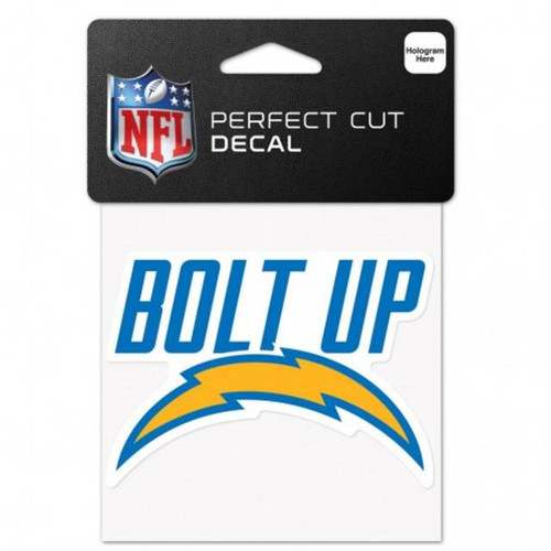 Los Angeles Chargers Decal 4x4 Perfect Cut Color Slogan