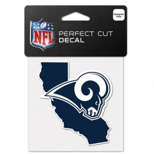 Los Angeles Rams Decal 4x4 Perfect Cut Color State Shape